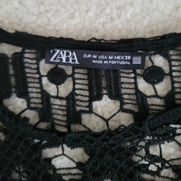 Zara lace cut out top Size M NWOT - Picture 2 of 8
